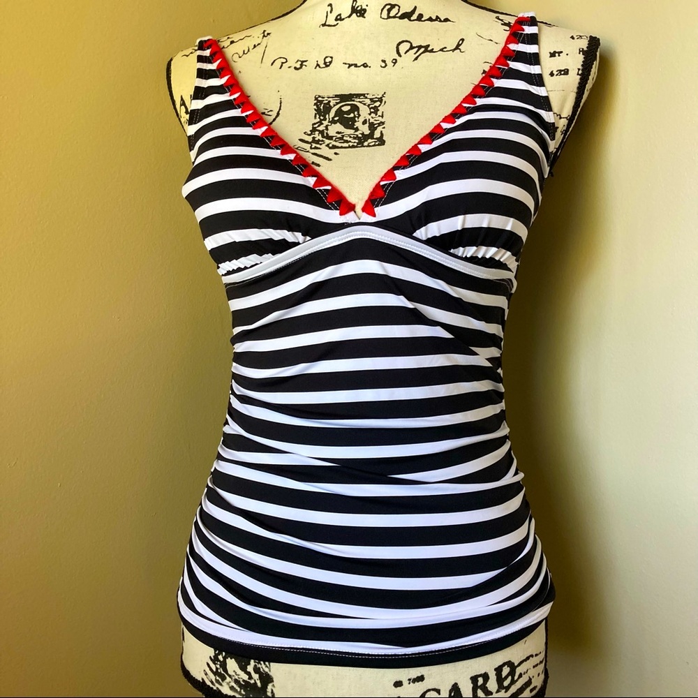 Tommy Bahama Breton Tankini Top Striped